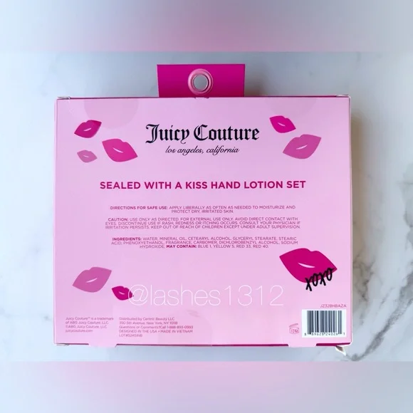 Juicy Couture Sealed With A Kiss Hand Lotion Set - Pink - Picture 2 of 2